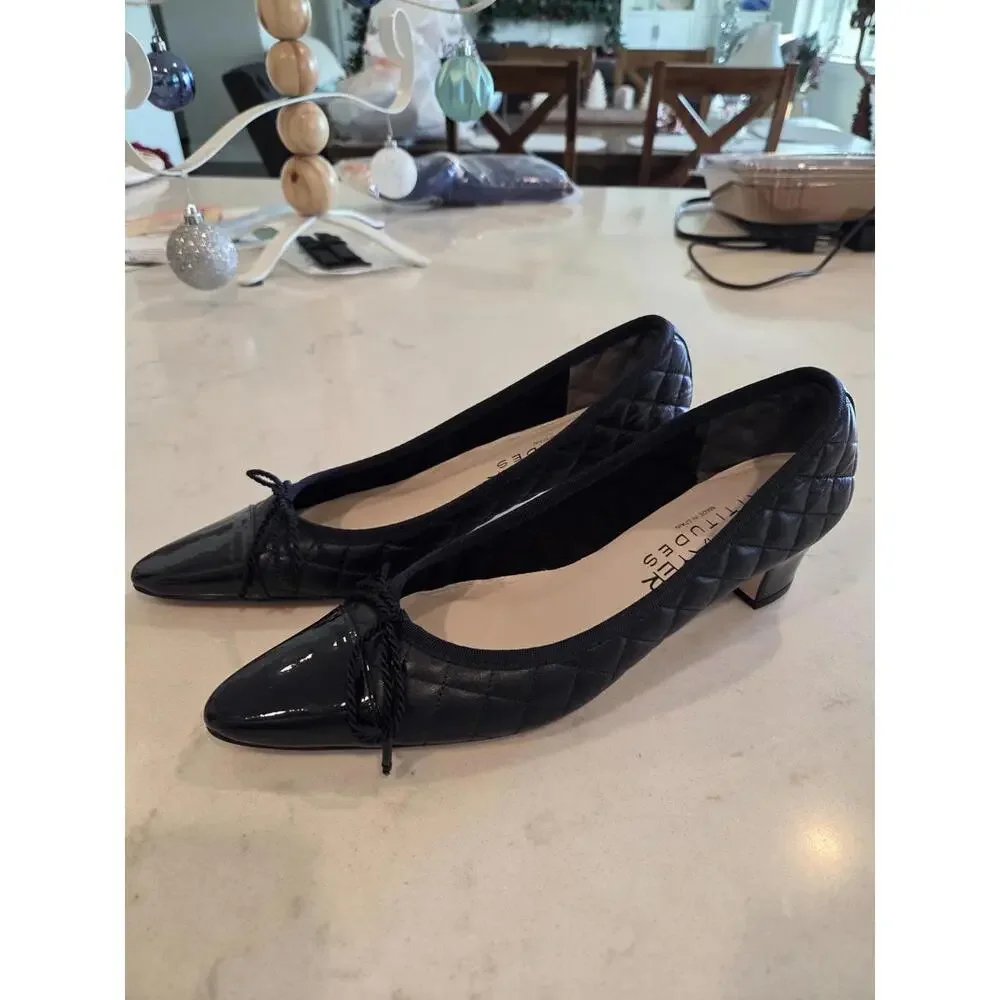 Paul Mayer Attitudes Quilted Titou Block Heel - Size 7.5 NIB (New)‎